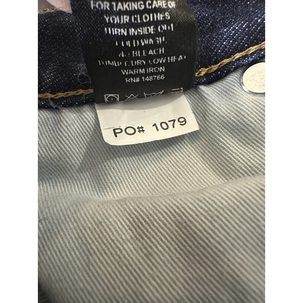 Oliver Logan Aberdeen Jeans Dark Wash Wide Leg Crop High Rise Raw Hem Denim 28 - Picture 8 of 14
